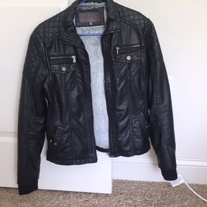 Black leather jacket